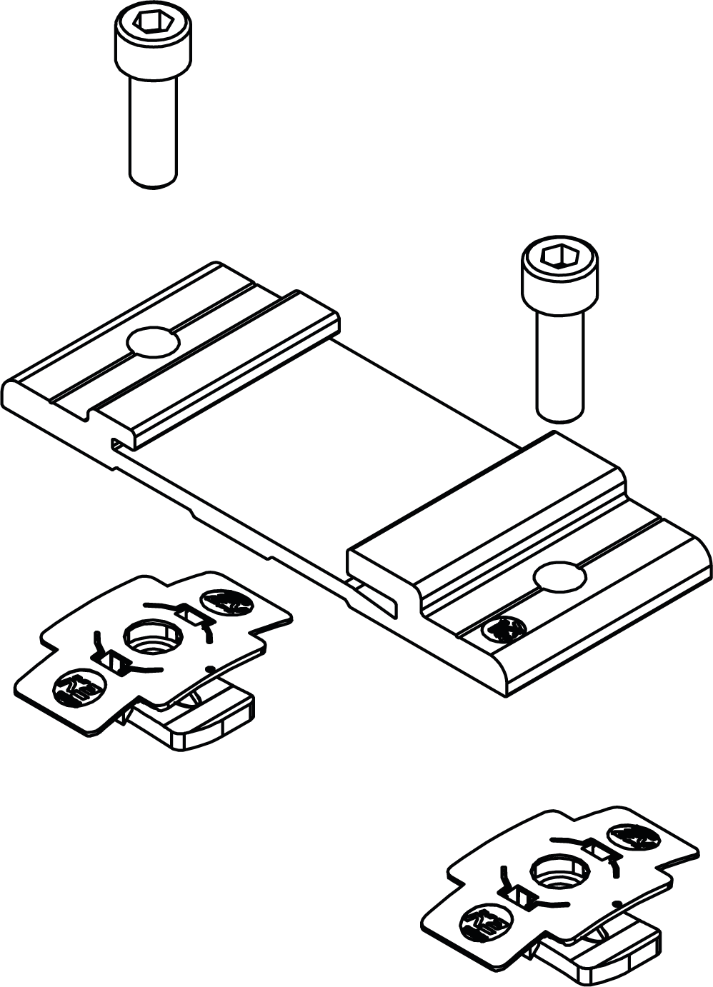 K2 Systems - InsertionRail 2.0 Kreuzverbinder — Verbinder Basisschiene - Insertion Rail 2.0 (2004374)