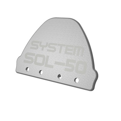 SOL-50 Horizontalendkappe Kunststoff grau Premium 1 Stk (einzeln)