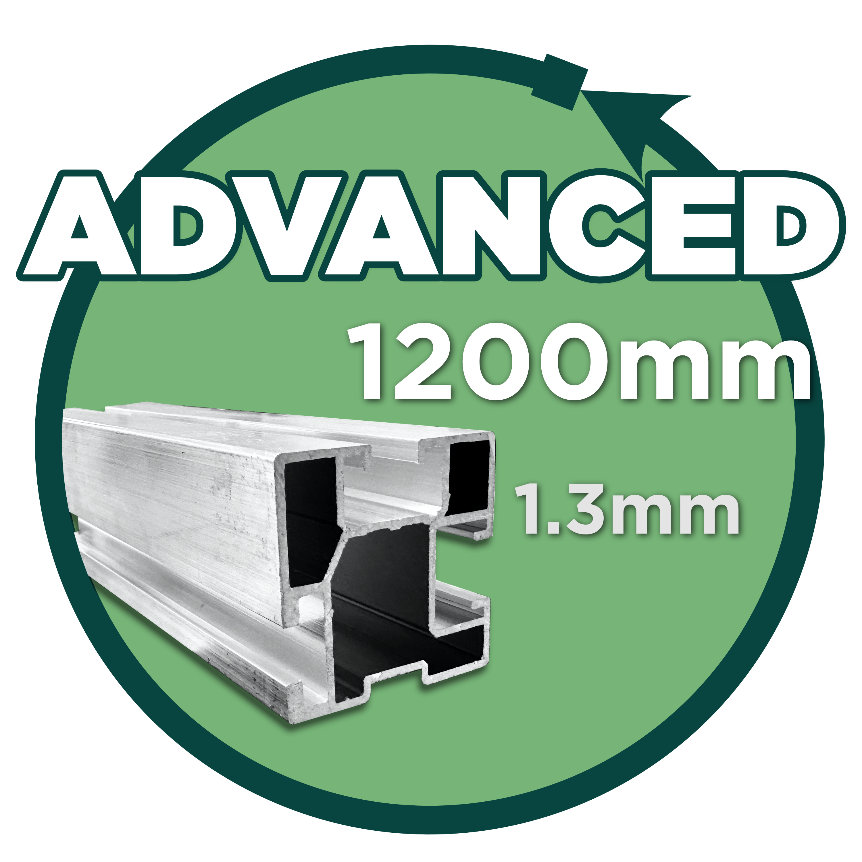 PV Montageschiene Advanced — 40x40 mm, 2400 mm, 1,3 mm Wandstärke
