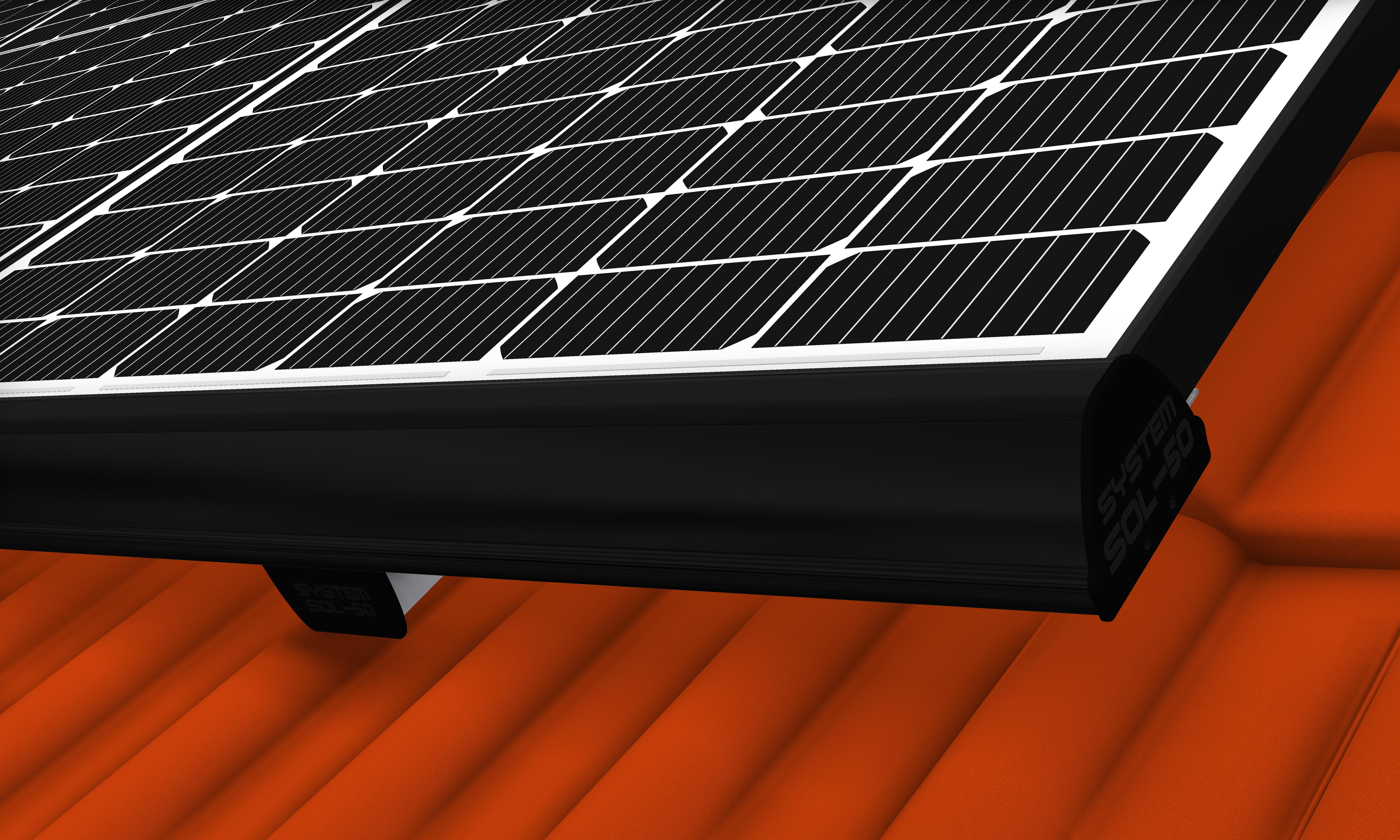 SOL-50 Vertikalendkappe Kunststoff schwarz Premium 1 Stk (einzeln)