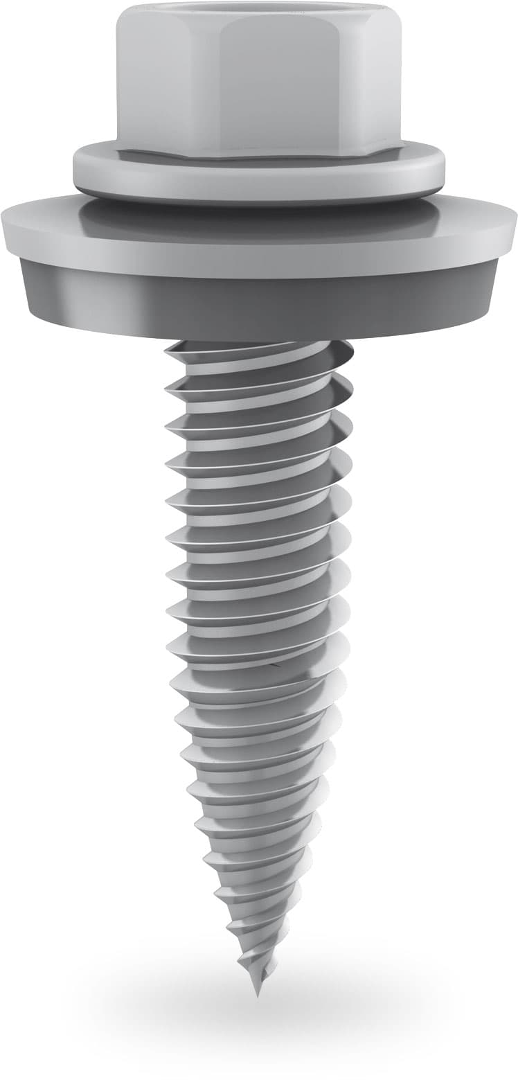 K2 Systems - Gewindeformende Blechschraube 6x25 — mit Dichtscheibe, Edelstahl (2002937)