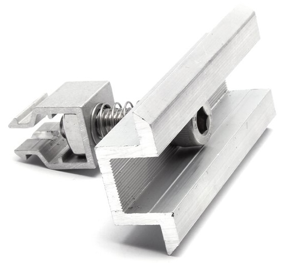 Mittelklemme mit Klick-System — silber, unbehandelt 30 mm