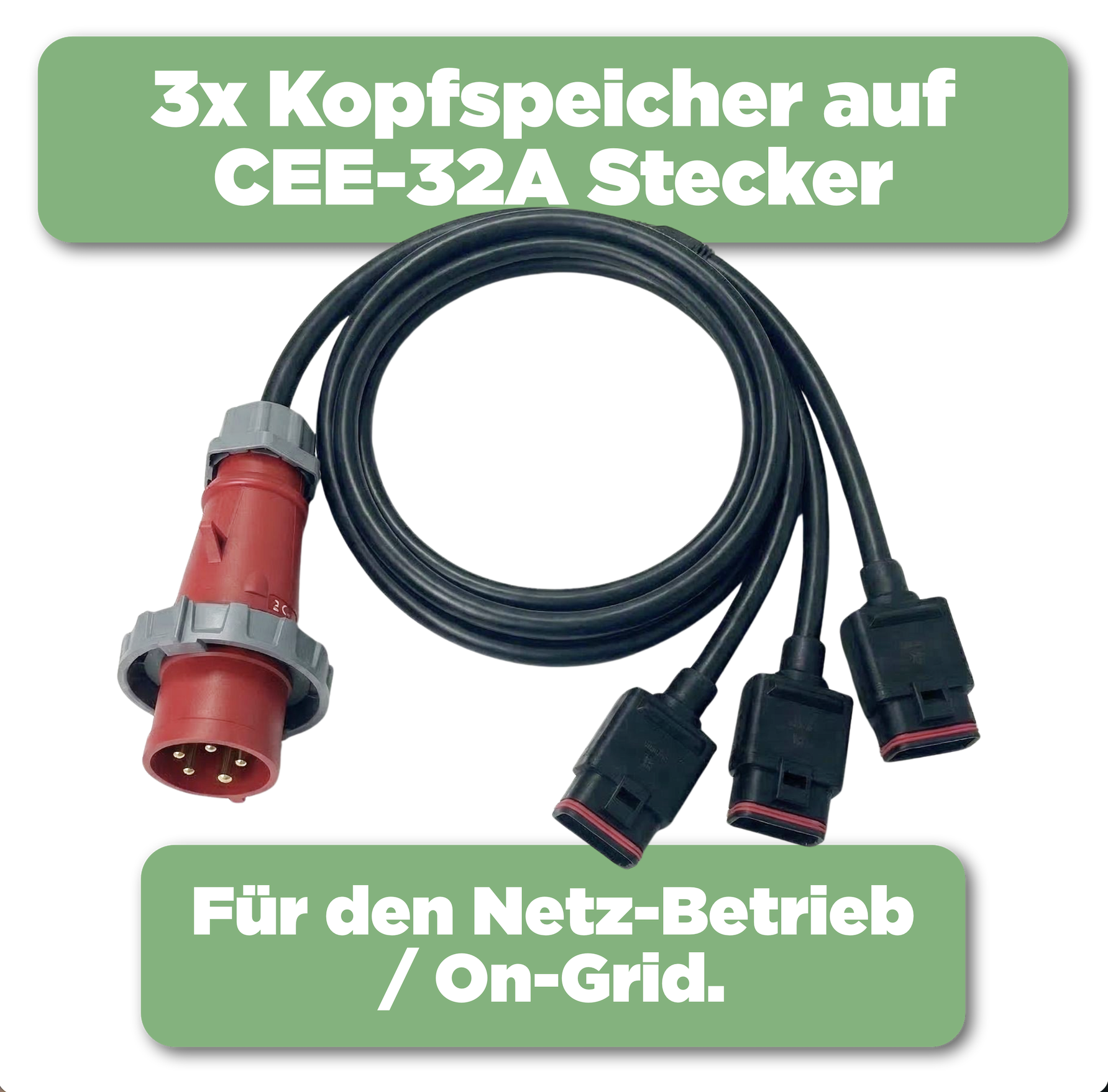 SunEnergyXT 500 CEE-Netzadapter — Bis zu 3 Kopfspeicher an 3-Phasen