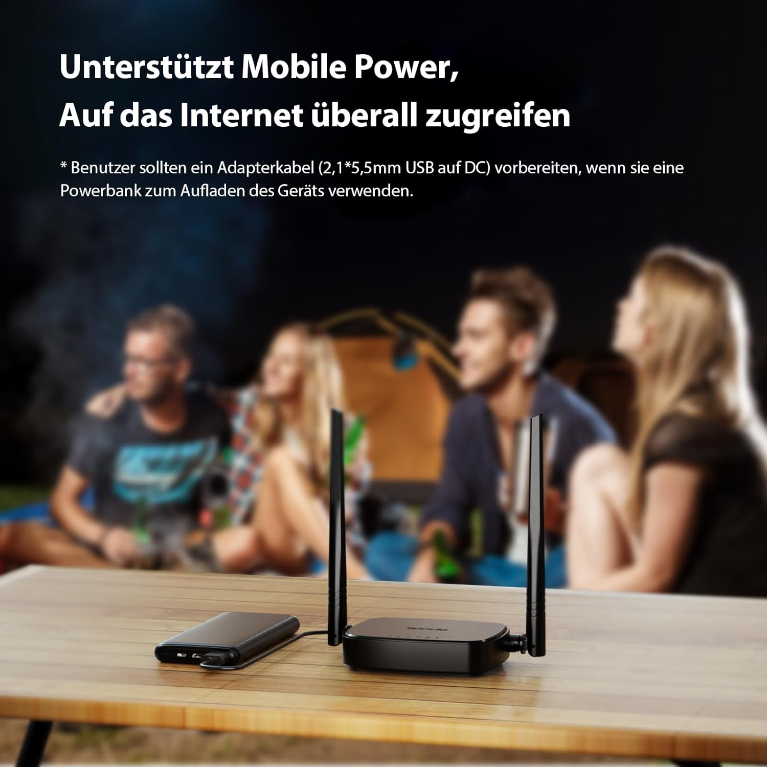 Tenda 4G03 Pro 4G LTE Router — WLAN Router für Nano-SIM-Karten (N300, 150 Mbit/s im Download, 300 Mbit/s 2,4 GHz)