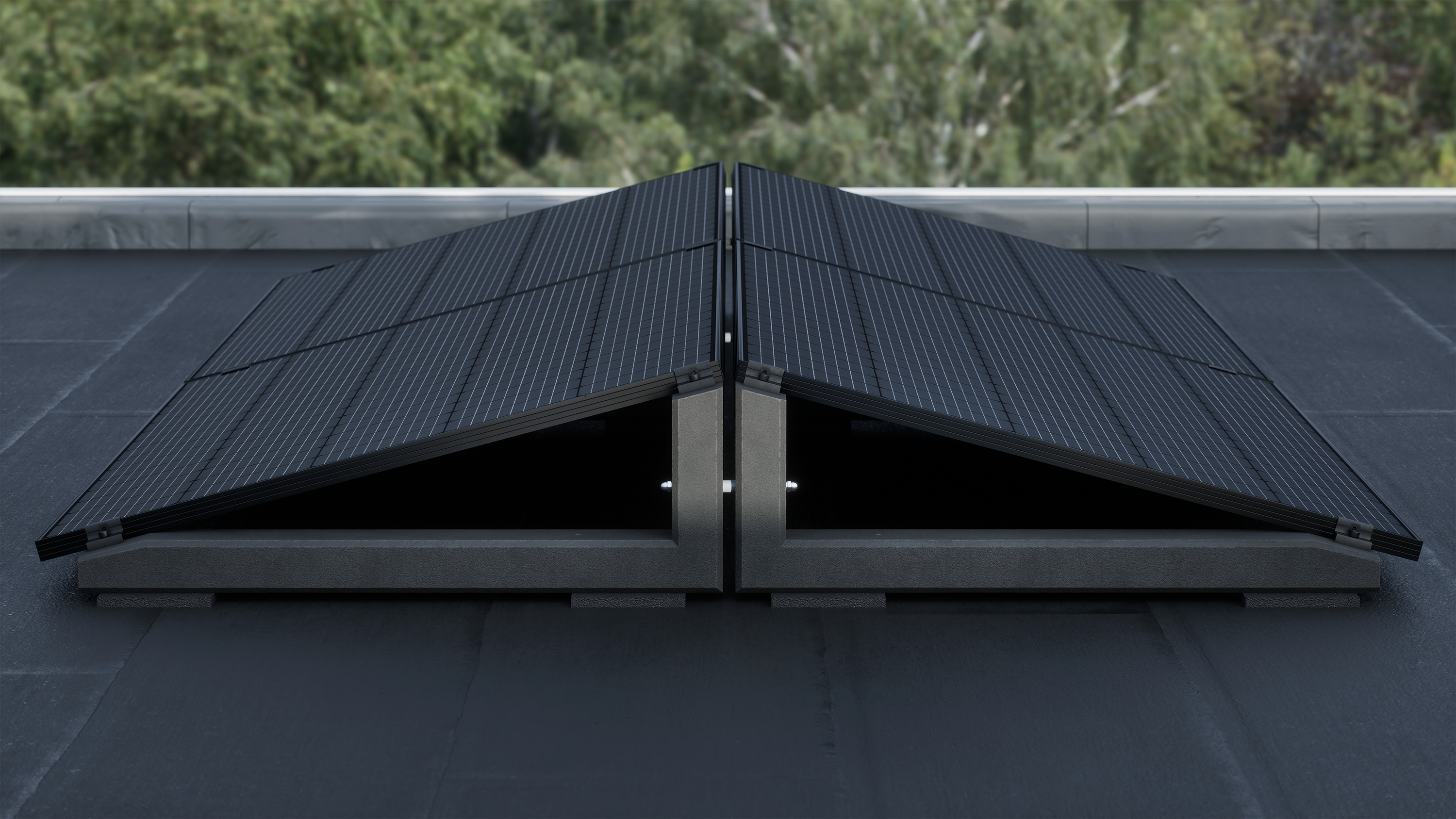 Wattstone 15° Anthrazit — PV-Aufständerung aus Feinbeton
