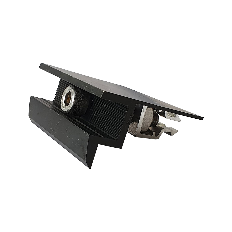 Endklemme mit Klick-System schwarz, eloxiert, 30 mm