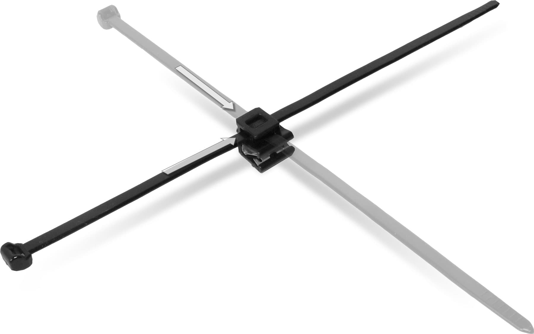 K2 Systems - Cable Manager PA66W — Kabelbinder mit Steckbefestigung (2002870)