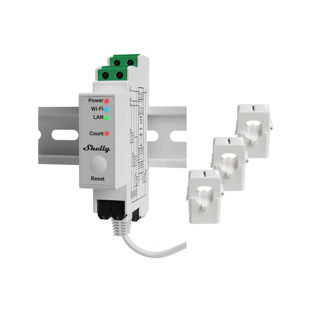 Shelly Pro 3EM — WLAN-, LAN- und Bluetooth