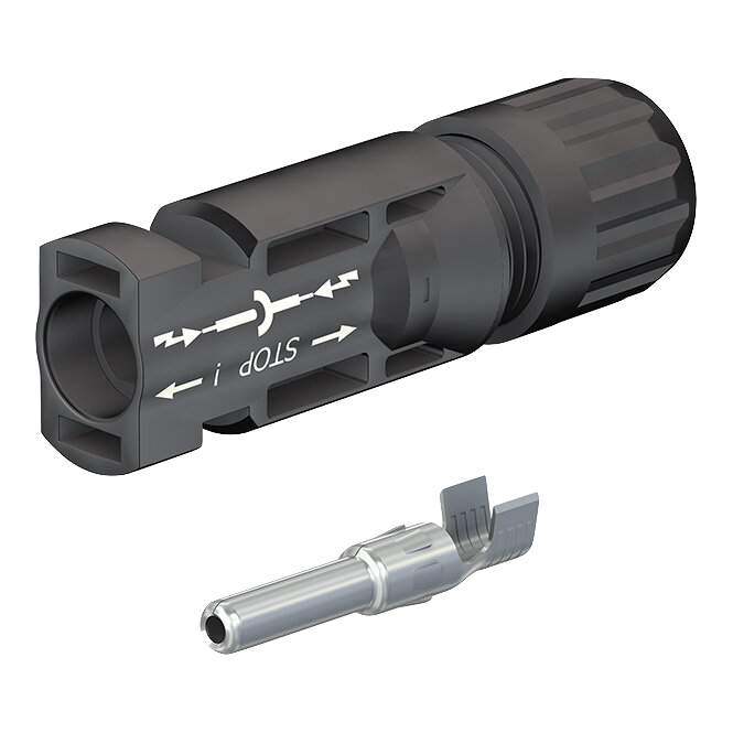 Stäubli Solar MC4-Stecker männlich — MC4 Kupplungsstecker (-) für Kabel Ø 4-6MM²