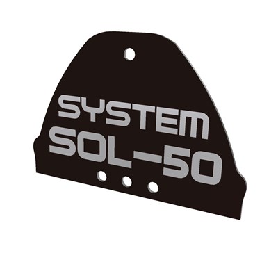 SOL-50 Horizontalendkappe Alu schwarz Premium 10 Stk (VE)